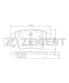 Колодки тормозные дисковые задние на Ford Mondeo III после 2004г выпуска / колодки задние на форд мондео