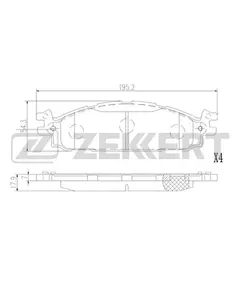 Колодки тормозные Zekkert bs3012 Передние