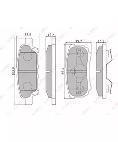 Колодки тормозные LYNXauto BD5505 Задние