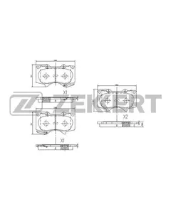 Колодки тормозные Передние на TOYOTA LANDCRUISER TOYOTA LANDCRUISER 120 / TOYOTA LANDCRUISER 150 / Колодки передние на MITSUBISHI PAJERO с 2006