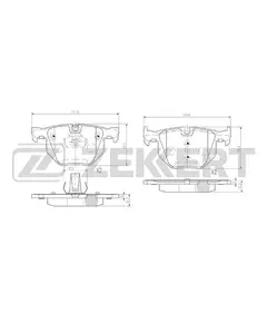 Колодки тормозные BMW X5 (E70) 07-, X5 (F15) 13-, X6 (E71, E72) задние дисковые Zekkert