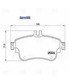 Колодки тормозные MERCEDES A(W176) 12-/B(W246) 11- передние L 129мм