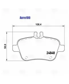 Колодки тормозные MERCEDES A(W176) 12-/B(W246) 11- задние