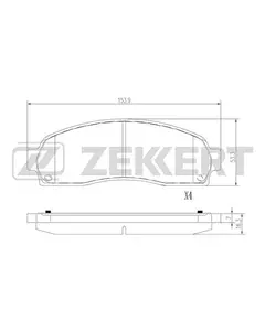 Колодки тормозные Zekkert BS2130 Передние