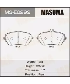 Колодки тормозные Mercedes A (W177) 18-, B (W247) 18-, GLA (C118) 19- задние Masuma