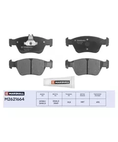 Колодки тормозные Mercedes C (W202) 95-, E (W210) 95-, CLK (W208) 97- передние Marshall