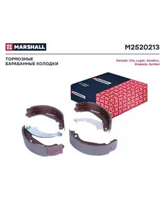 Тормозные колодки барабанные задние Renault Logan I (LS) 04-, Renault Sandero/Stepway I (BS) 09- ; кросс-номер GS8669 ;OEM 7701205758