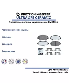 Колодки тормозные керамические передние CMX1435