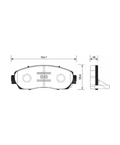 Колодки тормозные Sangsin Brake SP2115 Передние
