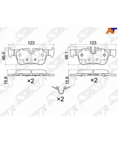 Колодки тормозные зад BMW X1 F48 16-/X2 F39 17-