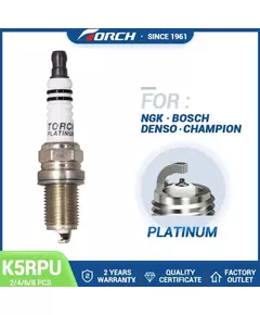 Свеча зажигания платиновая, 1 шт. TORCH PLATINUM+U K5RPU для УАЗ ХАНТЕР, ПАТРИОТ, ПИКАП / CHEVROLET CAPTIVA, LACETTI / MERCEDES E-класс (02-06) / MITSUBISHI L200, OUTLANDER (06-10)