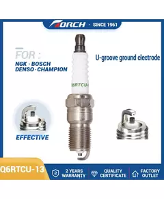 Свеча зажигания TORCH EFFECTIVE+U Q6RTCU-13 (1 шт.) - MAZDA 3, 5, 6, TRIBUTE / VOLVO S40, S80 / FORD FOCUS (06-), MONDEO (00-)