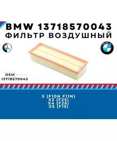 Фильтр воздушный BMW 13718570043 - 5 F10 F11, X3 F25, X4 F26, X5 F15