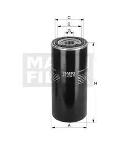 Масляный фильтр MANN-FILTER WD962/14