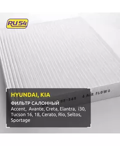 Фильтр салонный Hyundai Elantra 15-20, i30 16-, Tucson 15-; Kia Cee'd 18-, Cerato 18-, Pro Cee'd 18-