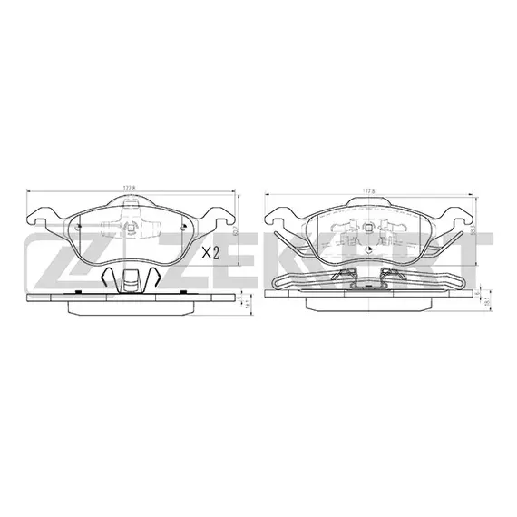 Колодки ДИСКОВЫЕ передние Ford Focus I 98 / Колодки ДИСКОВЫЕ передние на форд фокус / колодки передние на форд фокус / Колодки ДИСКОВЫЕ передние Ford Focus I