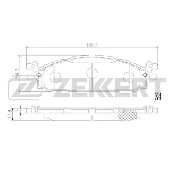 Колодки тормозные Zekkert bs3012 Передние