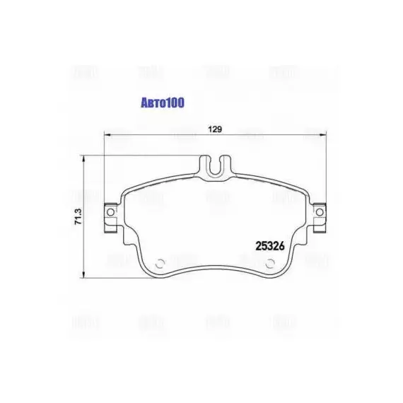 Колодки тормозные MERCEDES A(W176) 12-/B(W246) 11- передние L 129мм