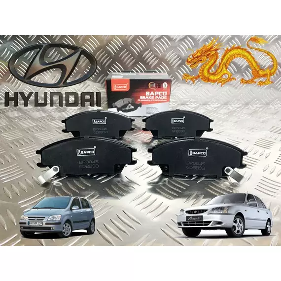 Тормозные колодки для Хундай Акцент, Хундай Гетц HYUNDAI Accent (ТагАЗ), Getz 02-, Avega BAPCO BP0045 GDB893