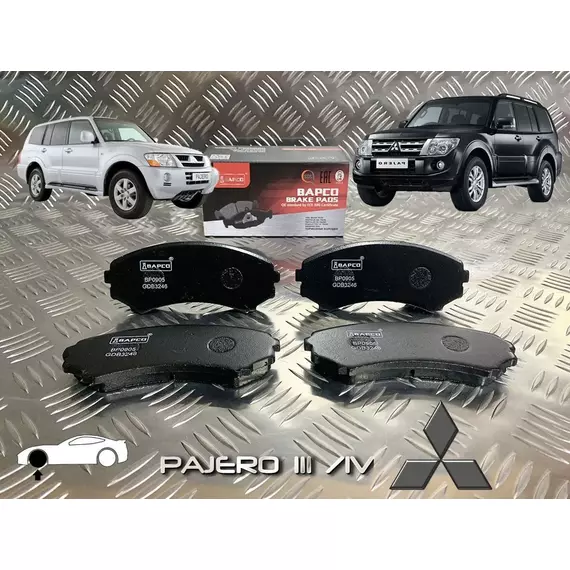 Тормозные колодки Mitsubishi Pajero III-IV/ Pajero Classic/ Grandis; Mazda Mpv I, Mazda E (Митсубиси Паджеро 3-4, Мазда Мпв/Мазда Е) передние BAPCO BP0905 TRW GDB3246