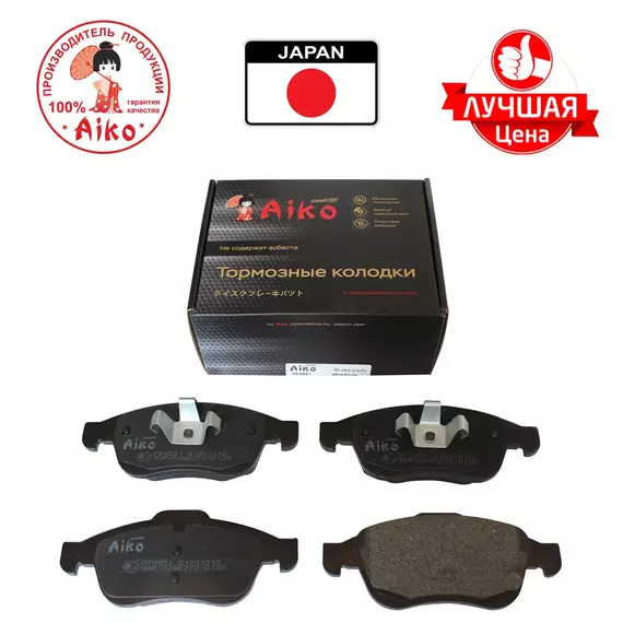 Тормозные колодки передние RENAULT Duster, Megane, Scenic, Fluence (2009- ) Aiko PF0551