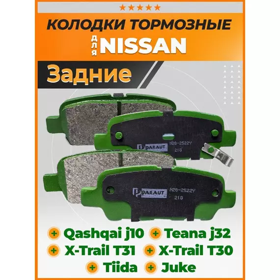 Тормозные колодки PARAUT N282522Y Задние