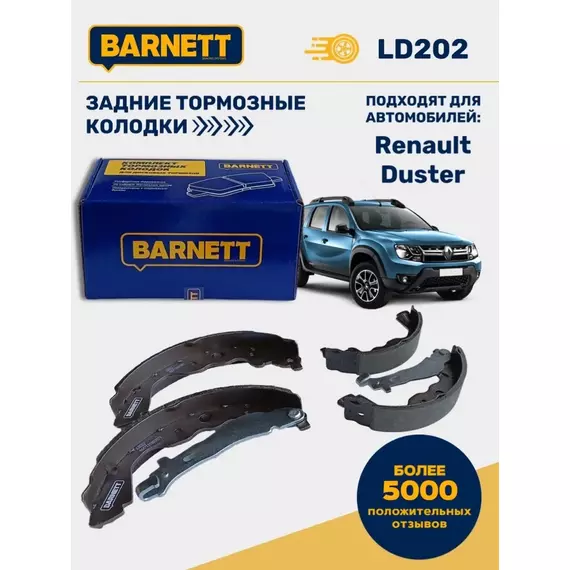 Задние тормозные колодки барабанные для Renault Duster ( Рено Дастер )