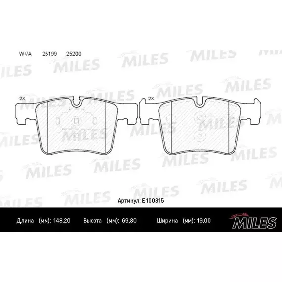 Колодки тормозные передние BMW 1 F20/3 F30/X3 F25 10- ( Смесь Low-Metallic, ISO 9001 ).