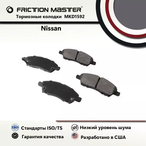 Тормозные колодки FRICTION MASTER MKD1592 для автомобиль Ниссан Тиида (C11X) 09.07