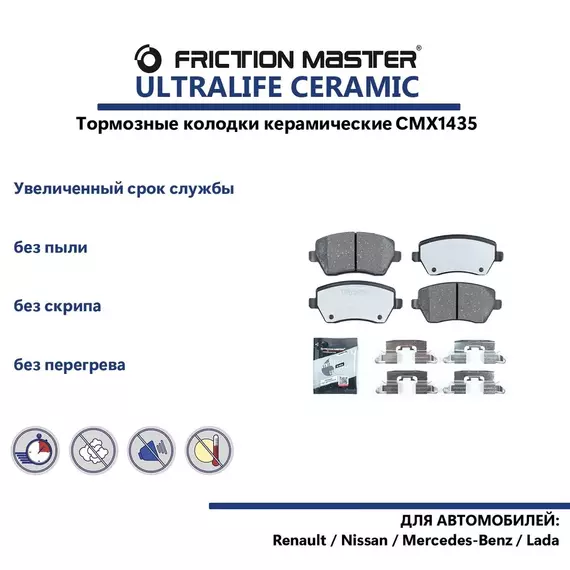 Колодки тормозные керамические передние CMX1435