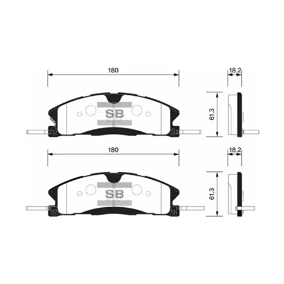 Колодки тормозные Sangsin Brake SP1620 Передние
