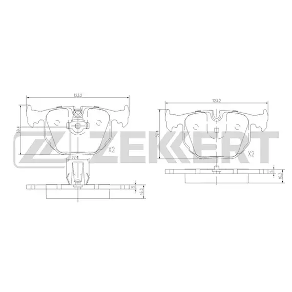 Колодки тормозные Zekkert XZK-BS-1137