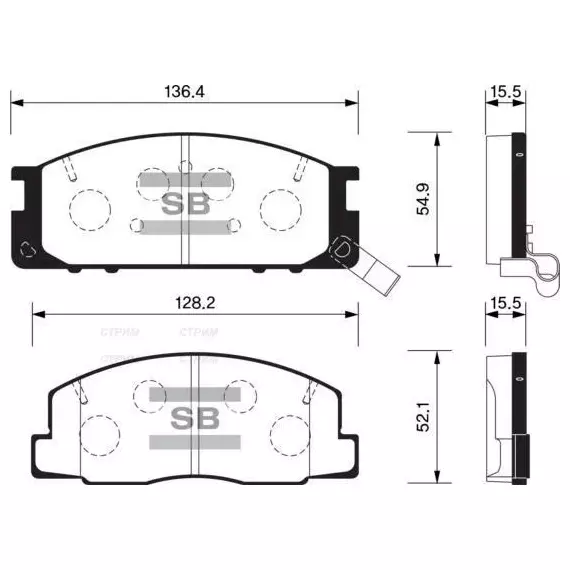 Колодки Передние SANGSINBRAKE SP1464