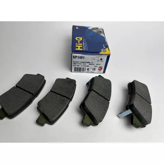 Тормозные колодки задние hi-Q SP1401 Hyundai Solaris Kia Rio 3,4,Sonata, Киа Рио 3, 4, Kia Soul, Киа Сид, Kia Ceed, Киа Оптима, Optima, Киа Церато, Cerato, Киа Спортейдж, Kia Sportage, Хендай Cоната, Хендай Акцент, Хендай Эла