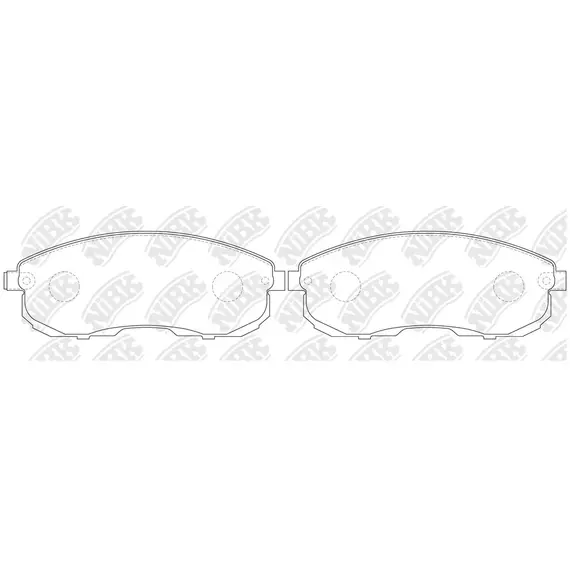 Колодки тормозные NiBK PN2474 Передние