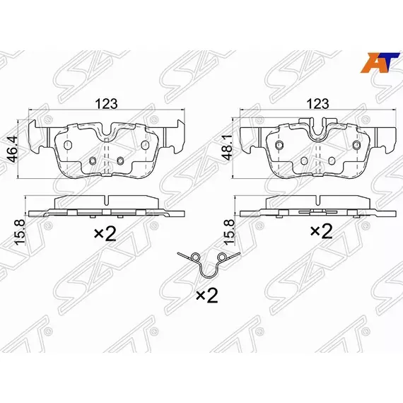 Колодки тормозные зад BMW X1 F48 16-/X2 F39 17-