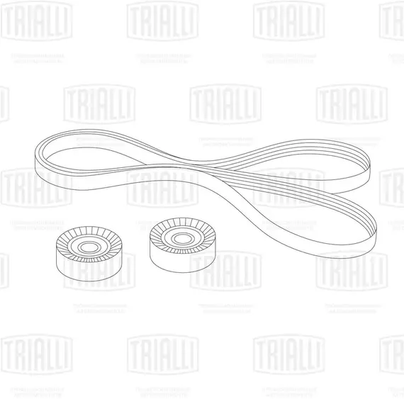 Комплект поликлинового ремня VW POLO SEDAN RUS 10- 1.4I/1.6I AC (1рем. 6PK1733+2 ролика)