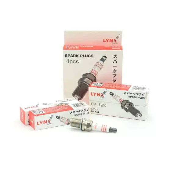 Комплект свечей зажигания LYNXauto 4 шт. (Япония) M14x1.25x19 УАЗ 5BCJSR 2.7 л (ZMZ-40904.10/40905.10) Патриот, Хантер, Пикап (UAZ Patriot, Hunter, Pickup)