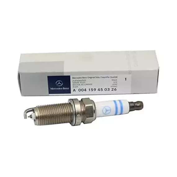 Свеча зажигания, 1 шт. MERCEDES BENZ A 004 159 45 03 26 - MERCEDES W212, W204, W220, W463, W211, W203, Sprinter (906), R171 (двиг. M271) / CITROEN C2, C3, C4, Berlingo / FORD Focus, Mondeo, S-Max / NISSAN Almera, Primera / PEUGEOT 206, 307, 207