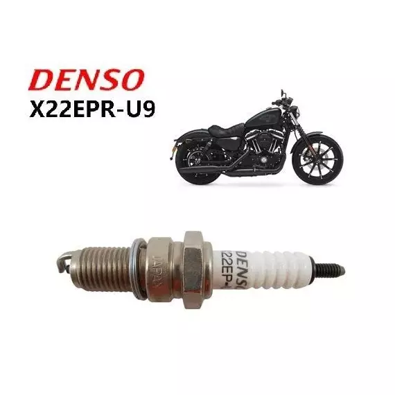 Свеча зажигания, 1 шт. DENSO X22EPR-U9 (4086) (соответствует NGK DPR7EA9) для МОТО - BMW E28, E34, E24, МОТО - BMW K1200LT / Yamaha XVS650A V Star / Arctic Cat 250 2x4 / Honda VT750C2 Shadow Spirit / KYMCO Mongoose 300, MXU250