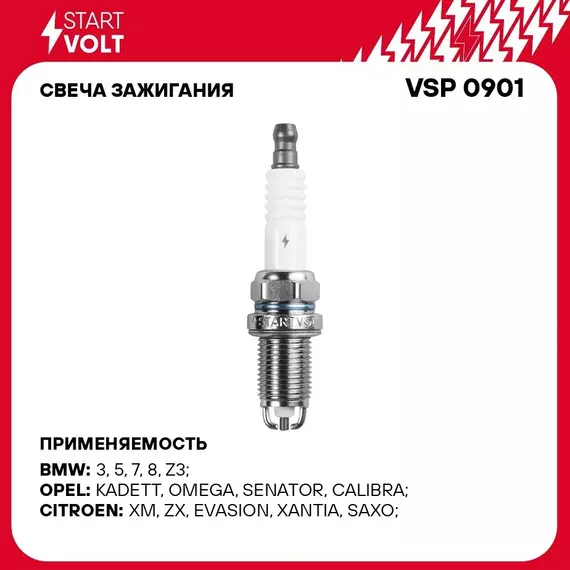 Свеча зажигания для автомобилей Renault Logan (04 ) 1.4i/1.6i/Duster (10 ) 1.6i/2.0i STARTVOLT VSP 0901