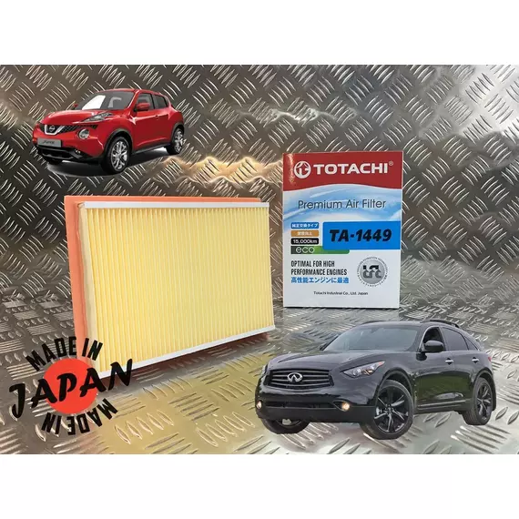 Фильтр воздушный Infiniti QX70 (2); Nissan Juke 10-, Tiida III 15-, X-Trail II (T31); Renault Koleos 08- TOTACHI TA-1449 A-2003 V 16546-73C10 MANN C 2329