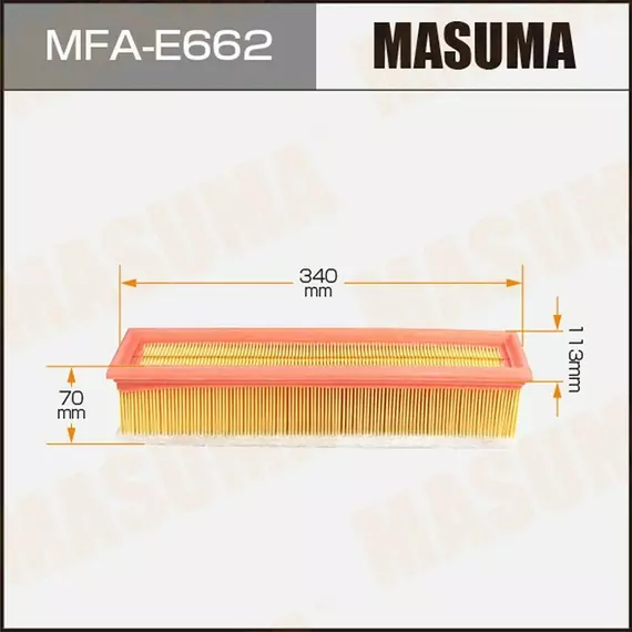 Фильтр воздушный BMW 5 (F10) 14-17, X3 (F25) 14-17, X4 (F26) 14-, X5 (F15) 15- diesel Masuma MFA-E662