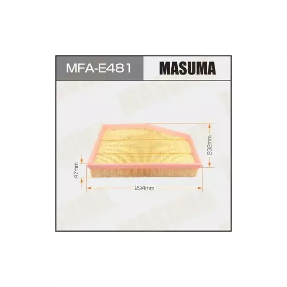 Фильтр воздушный BMW 5 (E60) 03-10, 6 (E63) 04-10, Z4 (E86) 2.0-3.5 (M52, M54, N52, N53) Masuma MFA-E481
