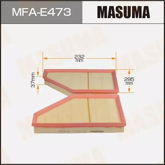 Фильтр воздушный BMW X5 (E70) 06-10 (4.8i N62B48B) комплект 2 шт. Masuma MFA-E473