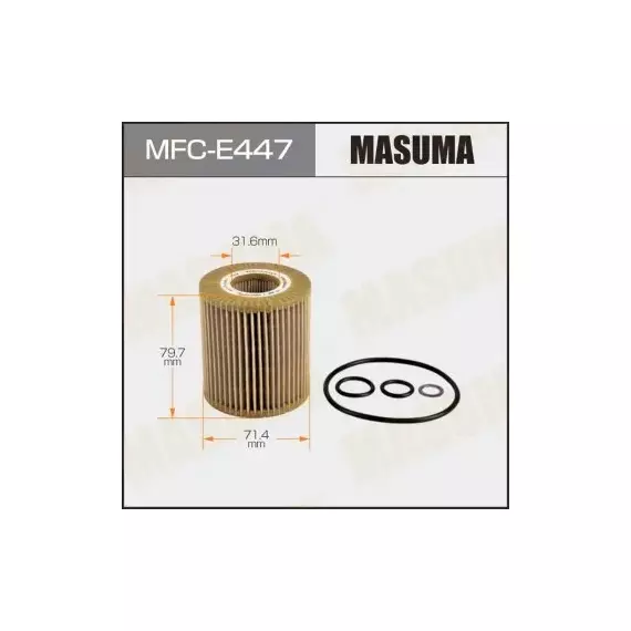 Фильтр масляный BMW 1 (E81,E82) 04-12, 3 (E46, E90) 01-, 5 (E60) 07-, X1 (E84), X3 (E83) MASUMA