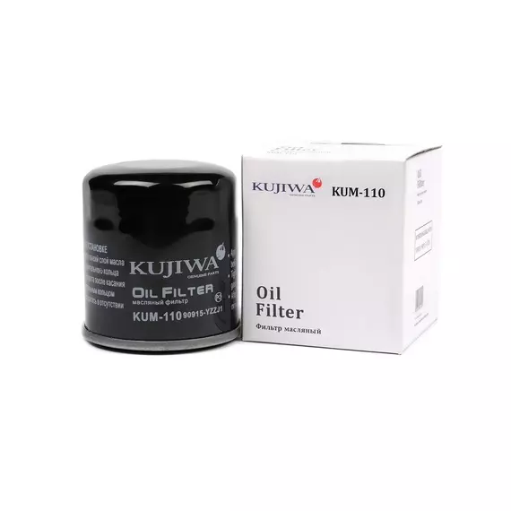 Фильтр масляный KUM110 KUJIWA 90915YZZJ1 TOYOTA Auris; Corolla; Prius; Vitz; Echo; RAV 4; Camry; Avensis; Ipsum; Celica; Runx; Starlet