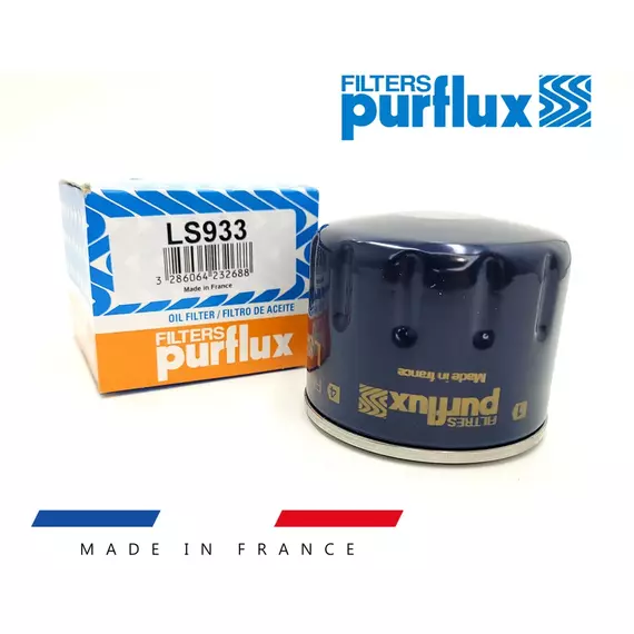 Фильтр масляный Purflux LS933 Renault Duster 1.5D K9K, Kaptur, Arkana Nissan Terrano 8200768927, 8200768913, LS932