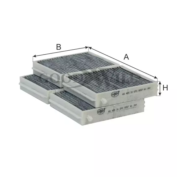 Фильтр салона угольный GoodWill AG 409 2K CFC