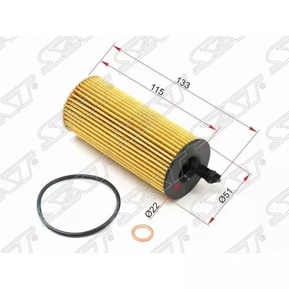 Фильтр масляный (картридж) для а/м BMW X5 F15 14-, X6 F16 14-, X3 F25 10-17 DIESEL